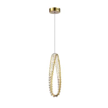 Imagem de Pendente Moderno Cristal Walo Dourado Led 3000K Mais Luz