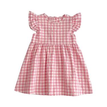 Imagem de Vestido Infantil Rosa Bebê Com Bordado Floral Para O Verão, Casual, Pa