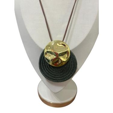 Imagem de Maxi Colar Feminino Mandala Kit Com Brinco Pedra Em Resina - MLBpel, V