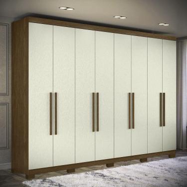 Imagem de Guarda Roupa Casal Grande Master New 8 Portas 4 Gavetas c/ Pes  Santos Andira