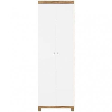 Imagem de Armário Multiuso Bartira Gigante Com 2 Portas E 5 Prateleira Branco Com Marrom