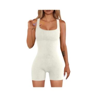 Imagem de Macacão De Yoga Sem Costura Com Decote Em U Para Mulheres, Roupas De F