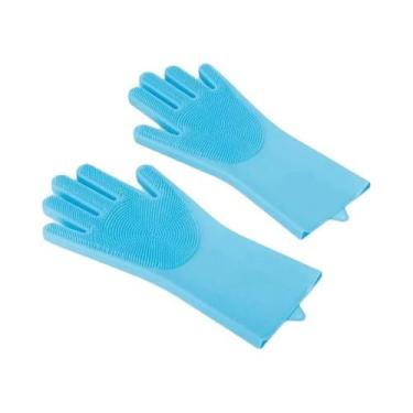 Imagem de Luvas De Silicone Para Banho De Gato Teddy, Escova Anti-Riscos E Anti-