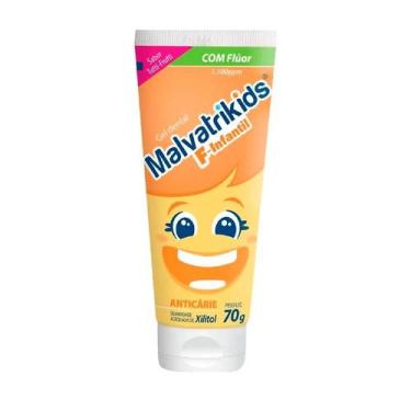 Imagem de Creme Dental Infantil Malvatrikids F com Flúor + Xilitol 70g