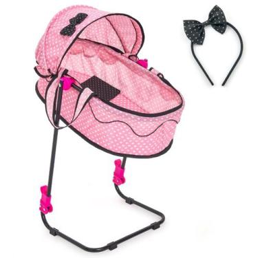 Imagem de Berço De Boneca Veneza 2 Em 1 Vira Bebê Conforto Reborn Com Tiara - Br