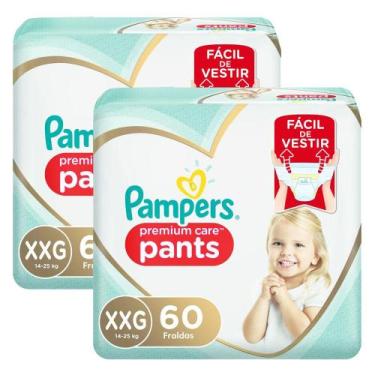 Imagem de Kit 120 Fraldas Pampers Premium Care Pants Top Tamanho XXG
