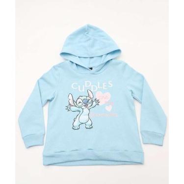 Imagem de Conjunto Moletom Infantil Stich Capuz Tam 1 a 3 Azul-61128 - Disney, A