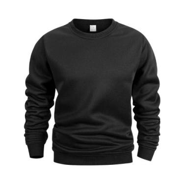 Imagem de Moletom Masculino De Fleece Com Gola Redonda, Quente, Casual, Solto, M