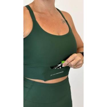 Imagem de Top 360 Treino Pesado Alta Sustentação C/Super Bolso - JV FOR, G, Gree