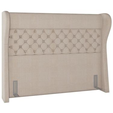 Imagem de Cabeceira Cama Box Casal Queen 160cm P05 Madrid Linho Creme