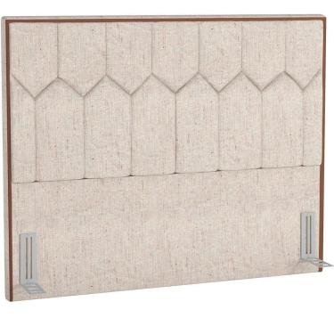 Imagem de Cabeceira Cama Box Casal Queen 160cm P05 Londres Bege Claro