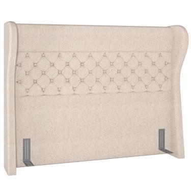 Imagem de Cabeceira Cama Box Casal Queen 160cm P05 Madrid Bege Claro
