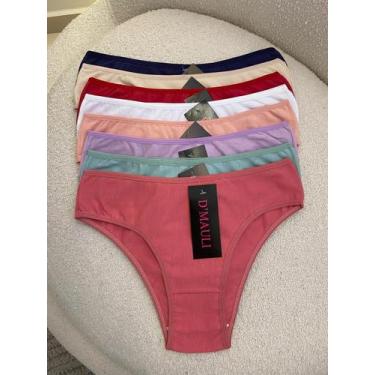 Imagem de Kit 5 Calcinhas Tanga Larga Dmauli - Variadas, M