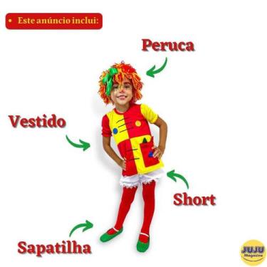 Imagem de Fantasia Emília Boneca Infantil Luxo Escolha a Melhor Opção ESCOLHA A 