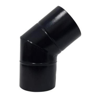 Imagem de Curva 45 Para Chaminé Duto 6 Polegadas Preta - Soldada - INOX LAURINDO