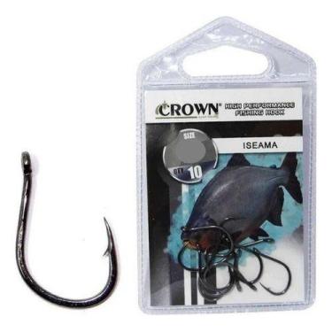Imagem de Anzol Crown Iseama Black N 10 com Farpa 10 Pçs