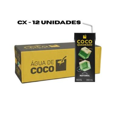 Imagem de Caixa Com 12un Água De Coco Quadrado Caixinha De 200ml