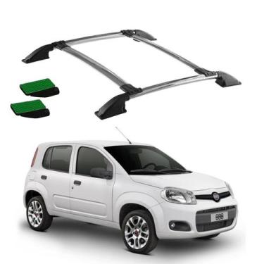 Imagem de Bagageiro Fiat Uno 2011 2012 2013 2014 a 2020 Cromado Colado - Track