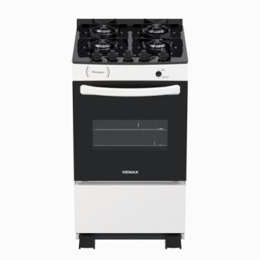 Imagem de Fogao 4 Bocas Venax Picasso Vitreo Branco Gas Glp, Bivolt
