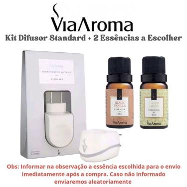 Imagem de Aparelho Aromatizador Difusor De Ambiente Elétrico Standard Branco Via Aroma Com 2 Essencia