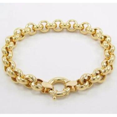 Imagem de Pulseira Grossa De Ouro 18k Masculina E Feminina - DR JOIAS