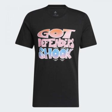 Imagem de Camiseta Adidas Basquete Got You Shook - Masculina, Preto, P