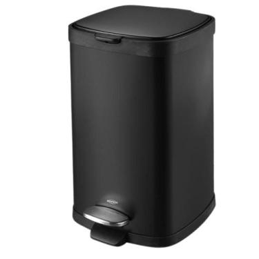 Imagem de Lixeira Aço Carbono Preto Pedal e Balde Frame 20L Brinox