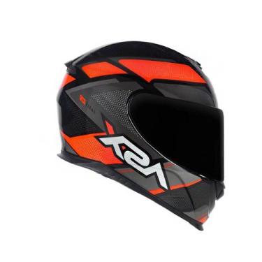 Imagem de Capacete asx eagle fast brilho preto/vermelho/grafite 58/m
