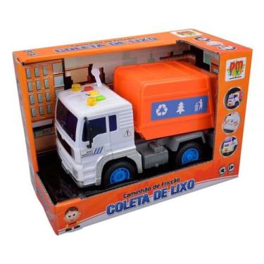 Imagem de Brinquedo Caminhão De Fricção Coleta De Lixo - DmToys 5699 - Dm Toys