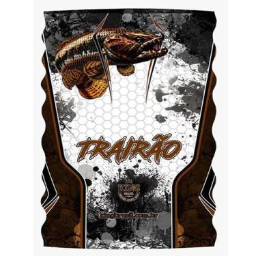 Imagem de Bandana ou Buff King Brasil com proteção UV - Traira, Branco, Único