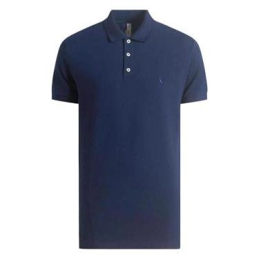 Imagem de Camisa Polo Reserva Piquet Clássica Masculino Azul Marinho, GG, Gulf b