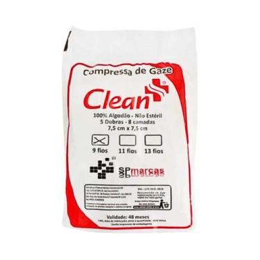 Imagem de Compressa de Gaze Clean Não Estéril 100g - SP Marcas Opção:9 Fios