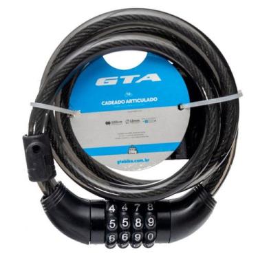 Imagem de Cadeado Bicicleta GTA Aço 12mm x 1000mm com Segredo Antifurto Prático 