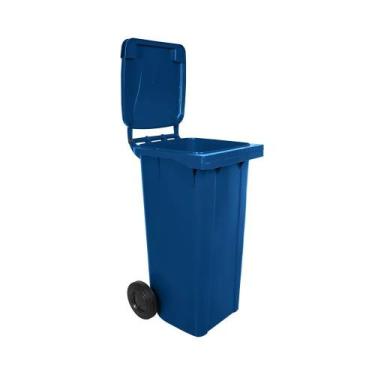 Imagem de Carrinho coletor de lixo 120 litros sem pedal - 13741 - Lar Plásticos