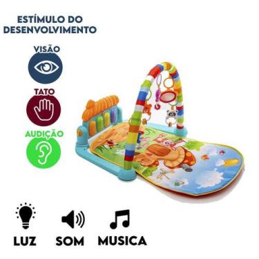 Imagem de Tapete Atividades Bebê Estimula Visão Tato Mobile com Espelho - Guta G