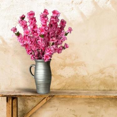 Imagem de 6 Hastes de Flores Artificial Premium 60cm Cerejeira Permanente para J