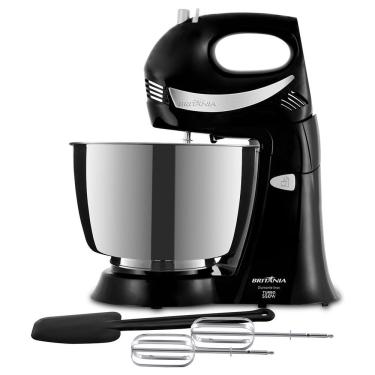 Imagem de Batedeira Convencional Britânia Diamante Inox PR 4,3L 550W 4 Velocidades Preto 110V
