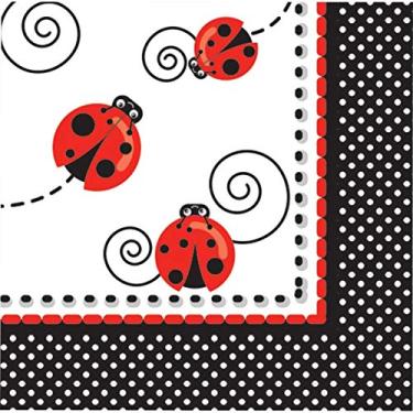 Imagem de Forum Novelties Suprimentos para festa 72931 Ladybug Luncheon Guardanapos, Tamanho Único, Pacote com 1