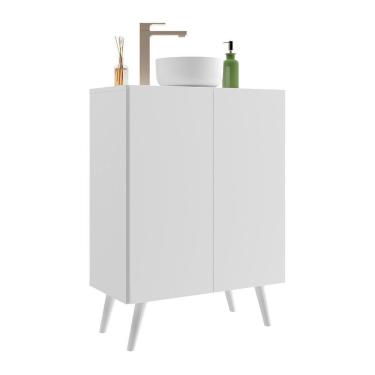 Imagem de Gabinete de Banheiro Retrô Multimóveis 63 cm com 2 Portas FG5006 Branco