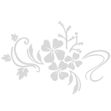 Imagem de Adesivo de flor de espelho, 3D para sala de estar para casa, espelho de flor de plástico, arte removível, adesivo de parede para decoração de decalque para casa, sala de estar, quarto(silver)