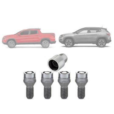 Imagem de KIT PORCA PARAFUSO TRAVA ANTIFURTO RODAS JEEP FIAT McGARD
