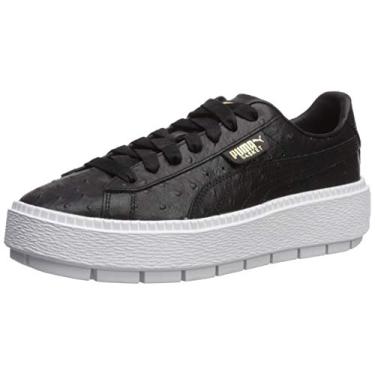 Imagem de PUMA Tênis feminino Platform Trace Ostrich, Puma, preto, preto, 6.5