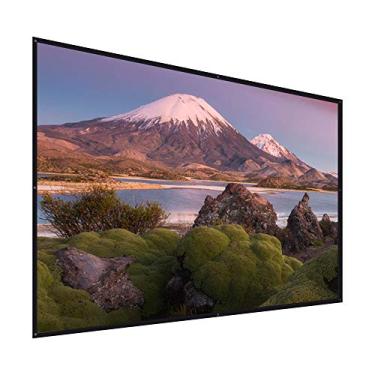 Imagem de MONTAGEM! Tela de projetor portátil para home theater [100"] antivinco dobrável, tecido de tela de filmes em HD 16:9 para projeção e acampamento em ambientes internos e externos (branco fosco)