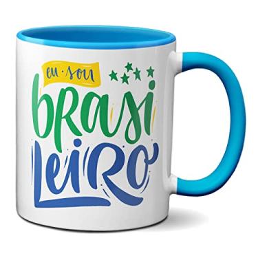 Imagem de Caneca Brasil Copa Do Mundo Eu Sou Brasileiro Futebol (Azul)