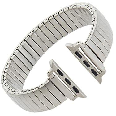 Imagem de Gilden Pulseira inteligente de aço inoxidável fosco extra-longa de expansão 500-SL-SMART, serve para Apple Watch em tamanhos de 38 mm/40 mm, Extra Long, Aço inoxidável, Sem pedra preciosa