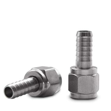 Imagem de PERA Swivel Nuts (2) 5/16 Gas, 1/4 Liquid Barbed for ball lock disconnect and Pin lock disconnect