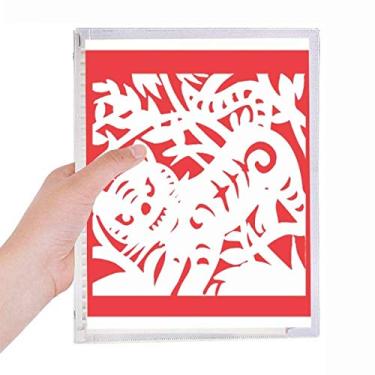 Imagem de Caderno de papel com estampa do zodíaco chinês, folha solta, recarregável, diário