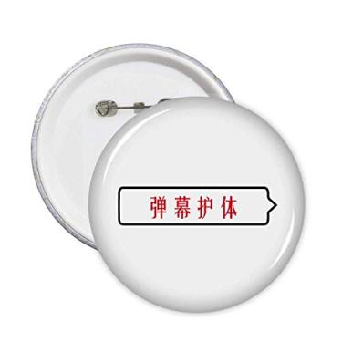 Imagem de Palavras online chinesas cena desconfortável em vídeos, broches, crachá, botão, emblema, acessório, decoração, 5 peças