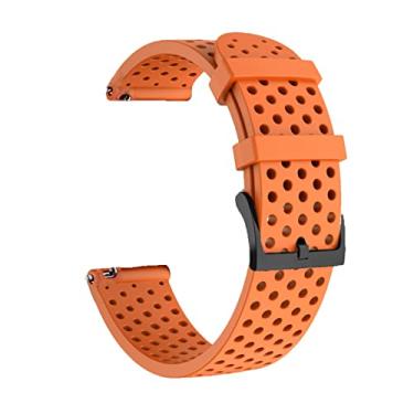 Imagem de KAPPDE Pulseira de silicone para relógio de 20 mm para SUunto 3 Fitness pulseira para Polar Ignite/2/Unite Smartwatch Belt Writband (Cor: Laranja, Tamanho: para Suunto 3 Fitness)