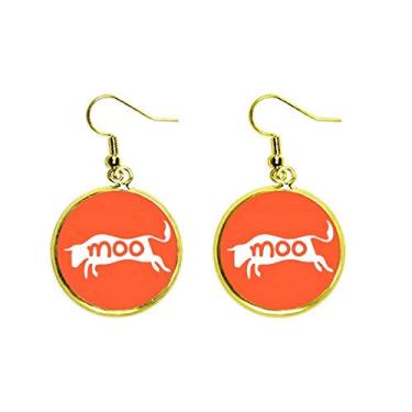 Imagem de Brinco feminino Wild Buffalo Mutter Ear Pendente Golden Drop Jewelry